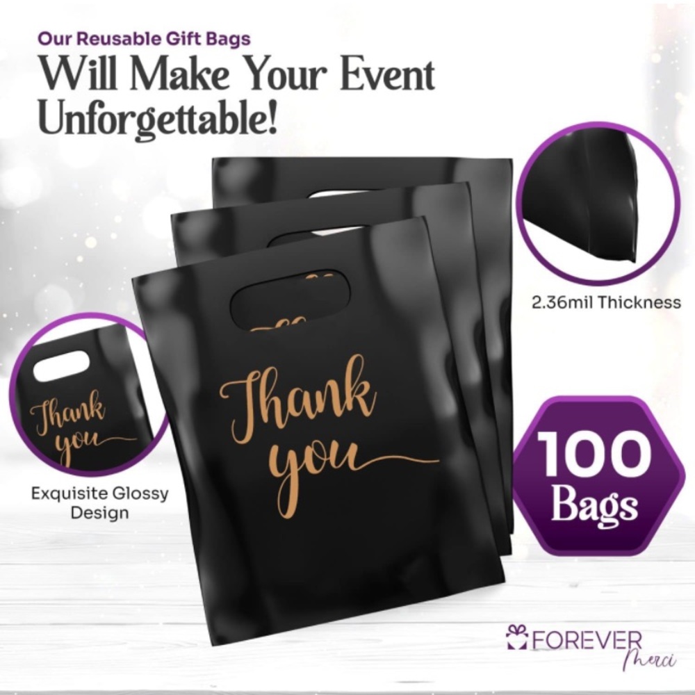 100 Gift Bags- Thank You Insignia - Picture 3 of 5